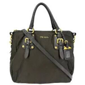 Prada handbag shoulder bag cross Body Bum Crossbody Belt brown